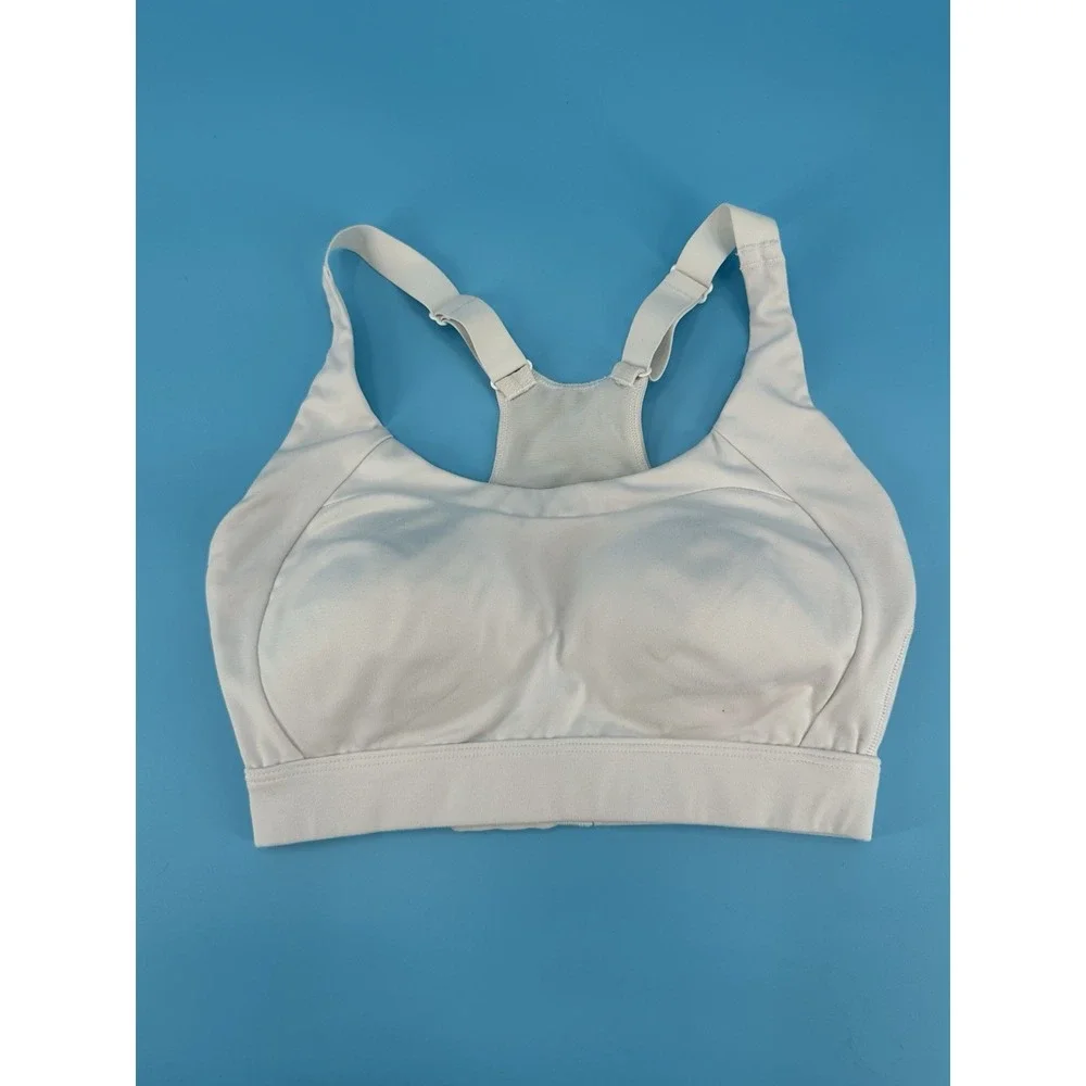 X2‎ Gymshark Women's Open Back Sports Bra White/Black Size Small